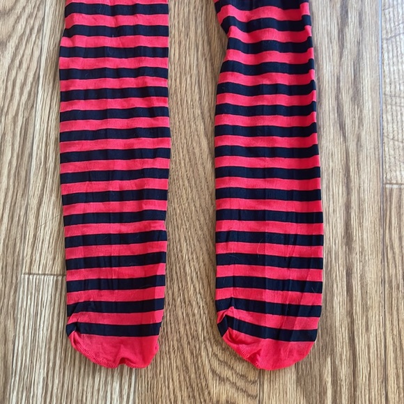 OSFM New Black & Red stripped tights. Unused - Picture 2 of 4
